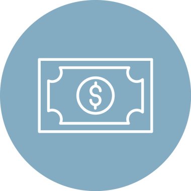 Para simgesinin vektör illüstrasyonu