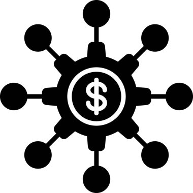 Dolar işareti vektör simgesi