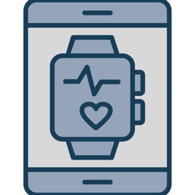 akıllı saat vektör simgesi düzenlenebilir vuruş