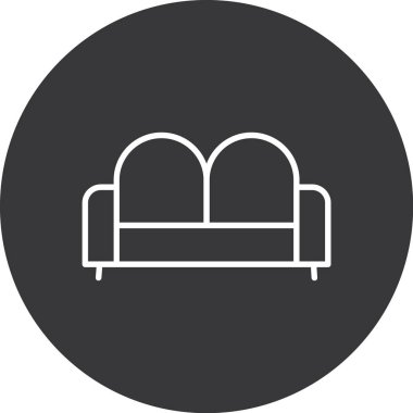 kanepe ikonu vektör illüstrasyonu