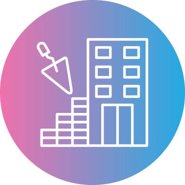 Modern bir binanın vektör çizimi