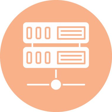 veritabanı. Web simgesi basit illüstrasyon