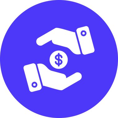 Para için. Web simgesi basit illüstrasyon