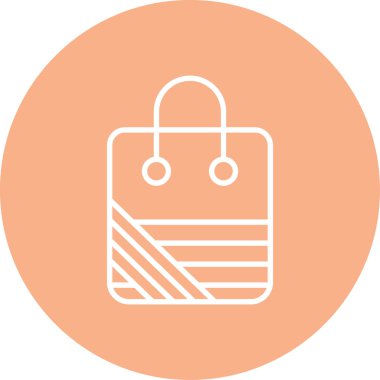 Alışveriş poşeti simgesinin vektör illüstrasyonu