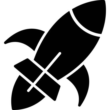 roket ikonu vektör illüstrasyonu