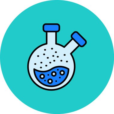 Kimyasal laboratuvar simgesi, özet biçimi