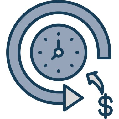 işletme yönetimi düz simgesi, zaman, son teslim tarihi, vektör işareti, sembol, logo tasarımı