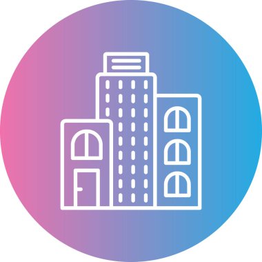 Modern binanın vektör illüstrasyonu