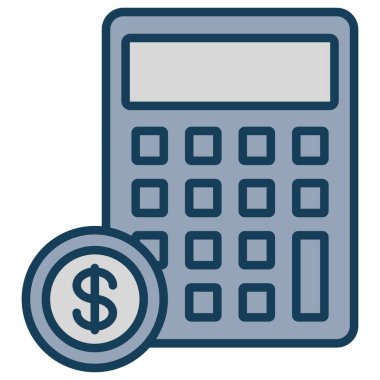 hesap makinesi renkli vektör simgesi.