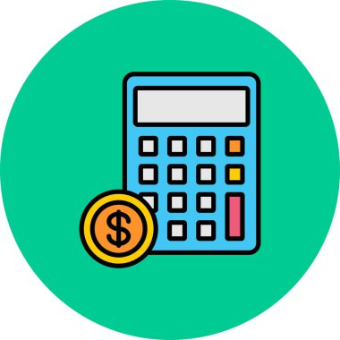 hesap makinesi simgesi, vektör illüstrasyonu