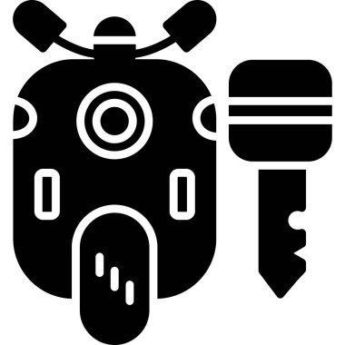 Motosiklet kaskının vektör çizimi