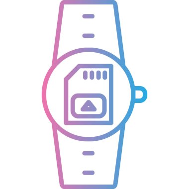 smartwatch simge vektör çizimi