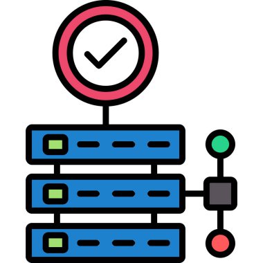 Sunucu. Web simgesi basit illüstrasyon