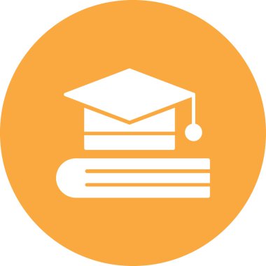 mezuniyet başlığı simgesi, vektör illüstrasyonu