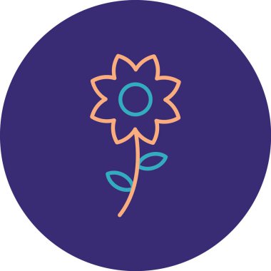 Güzel çiçek simgesinin vektör illüstrasyonu