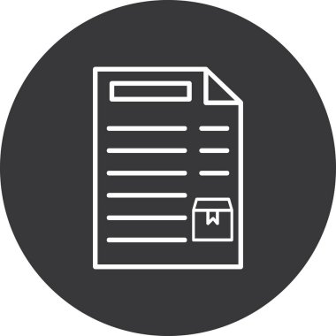 Belge simgesinin vektör illüstrasyonu