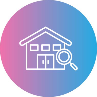 Eve. Web simgesi basit illüstrasyon