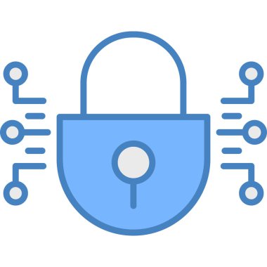 Kilit. Web simgesi basit illüstrasyon