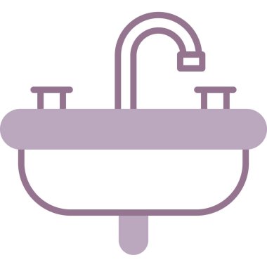 su musluğu vektör simgesi modern basit illüstrasyon