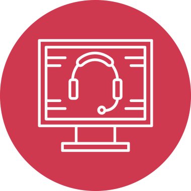 Bir bilgisayar simgesinin vektör illüstrasyonu