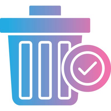 Çöp kutusu simgesi. Web için çöp vektör simgelerinin özet çizimi