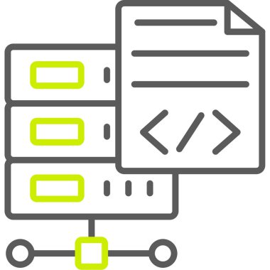 veritabanı. Web simgesi basit illüstrasyon