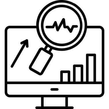İş analiz simgesi, vektör illüstrasyonu