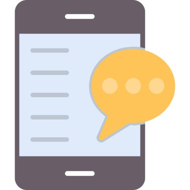 cep telefonu mesaj simgesi dolu tasarım