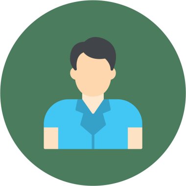 Adam avatar ikonu. Basit resimleme