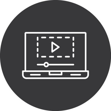 Moda tarzında izole edilmiş video simgesi