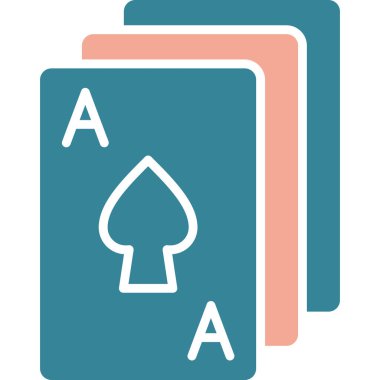 Poker kartı. Web simgesi basit illüstrasyon