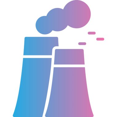 Bir fabrika simgesinin vektör illüstrasyonu