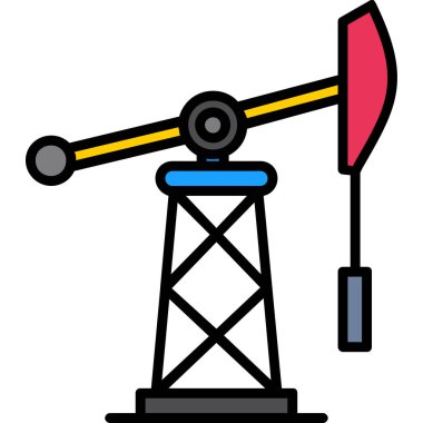 Petrol kulesi kriko simgesi, vektör illüstrasyonu