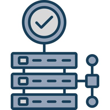 ağ sunucusu veritabanı simgesi doldurulmuş dış hat biçimi