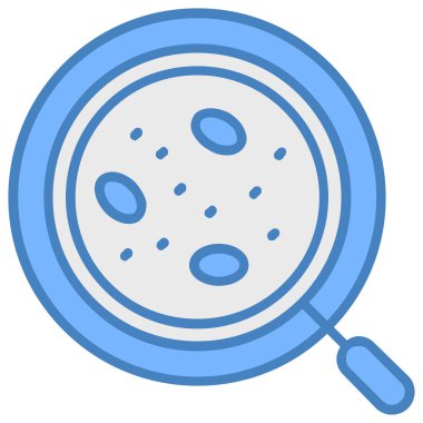 Mavi bir büyütecin vektör illüstrasyonu