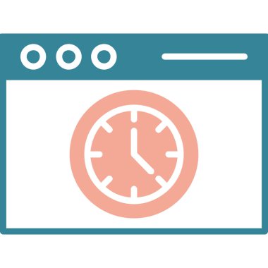 Saat simgesi vektör illüstrasyonu