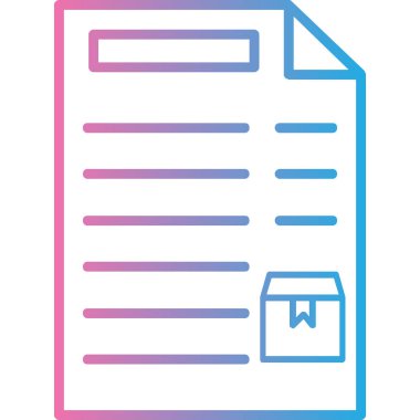 Belge. Web simgesi basit illüstrasyon