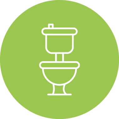 tuvalet modern ikon vektör illüstrasyonu