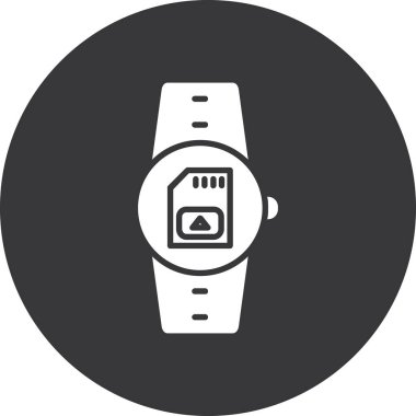 Modern saat simgesinin vektör illüstrasyonu