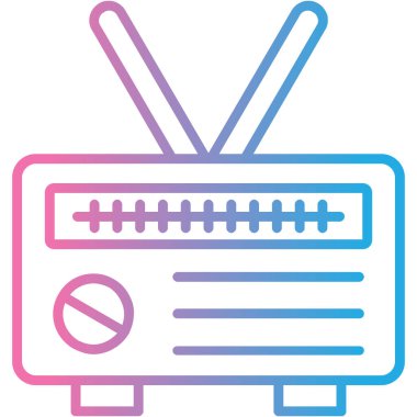 Televizyon. Web simgesi basit illüstrasyon