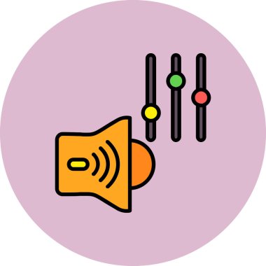 Hoparlör simgesinin vektör illüstrasyonu