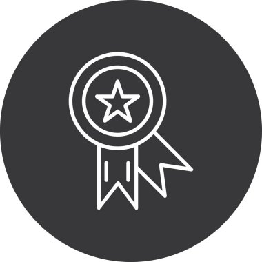 yıldız rozeti yuvarlanmış vektör simgesi