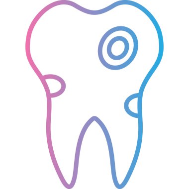 Diş. Web simgesi basit illüstrasyon