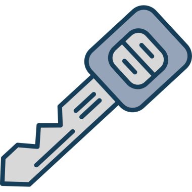 anahtar simgesi, basit vektör çizim