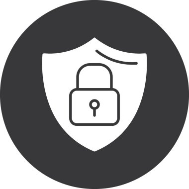 güvenlik kilidi simgesi, vektör illüstrasyonu