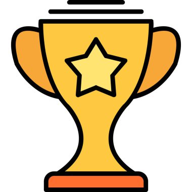 Kupa ikonu. özet çizimi