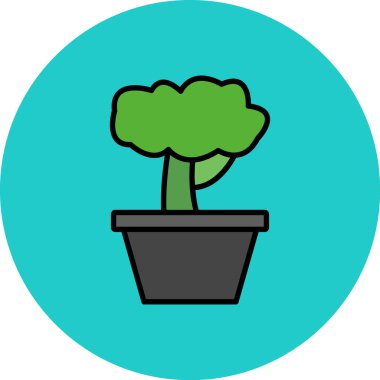 Bir kaktüs simgesinin vektör çizimi