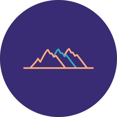 Dağların vektör çizimi. Dağların ikon tasarım elementleri. dağlar ve dağlar vektör simgesi.