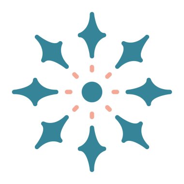 kar Tanesi simgesi vektör çizimi