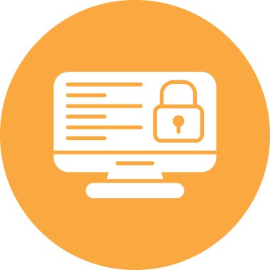 Kilit. Web simgesi basit tasarım